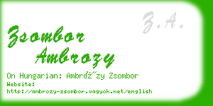 zsombor ambrozy business card